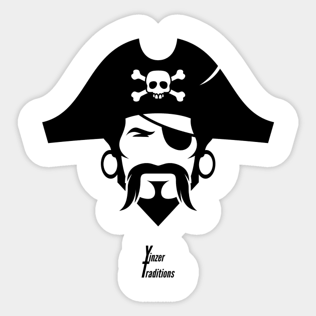 Pirate Head Sticker by YinzerTraditions